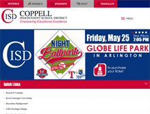 Tablet Screenshot of coppellisd.com